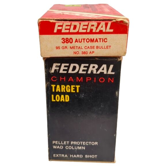 Lot of 4 Federal Vintage Hunting Shot Gun Shell 22 and 380 Ammo Cardboard Boxes - Picture 10 of 14